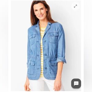 Talbots Cotton Casual Jacket Tencel Blend. Size Small.
